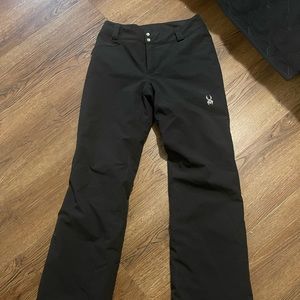 Spyder winner snow ski pants in black.